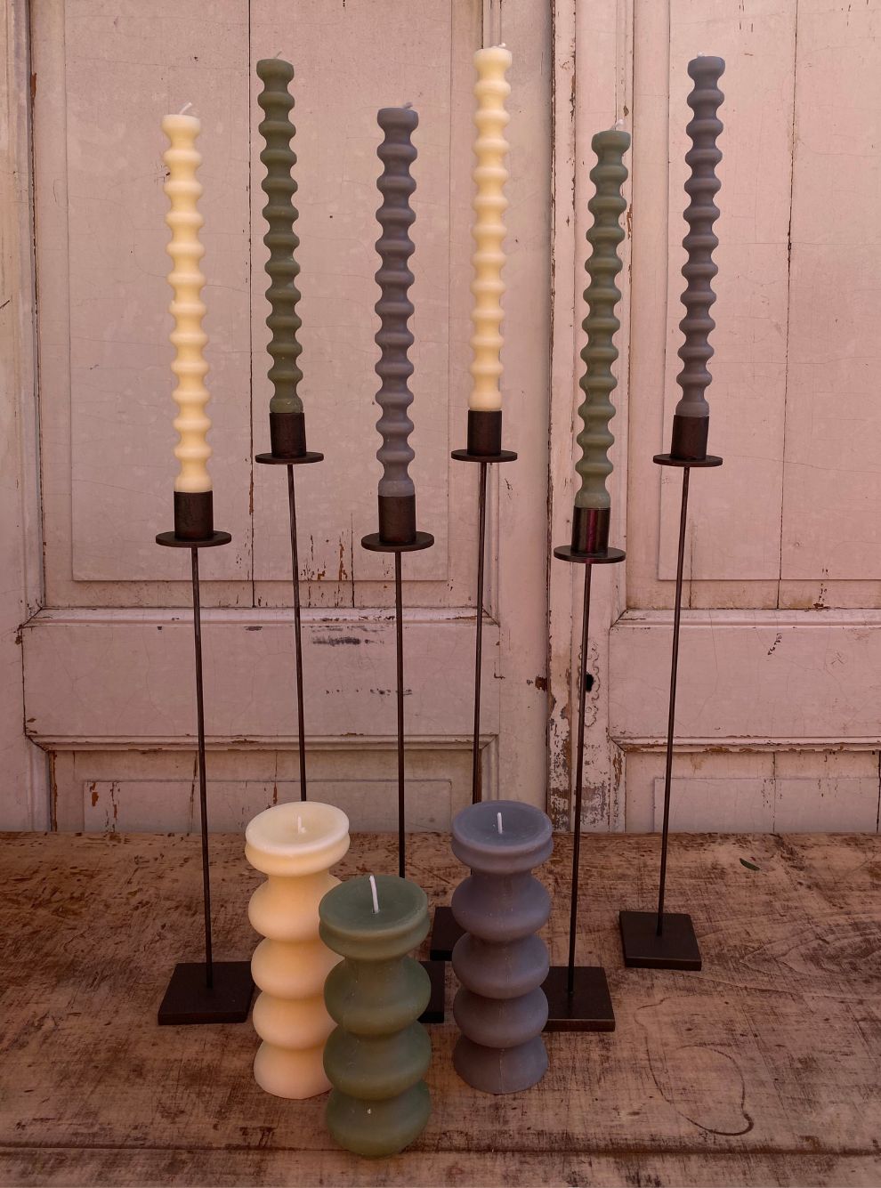VELAS LARGAS TORNEADAS